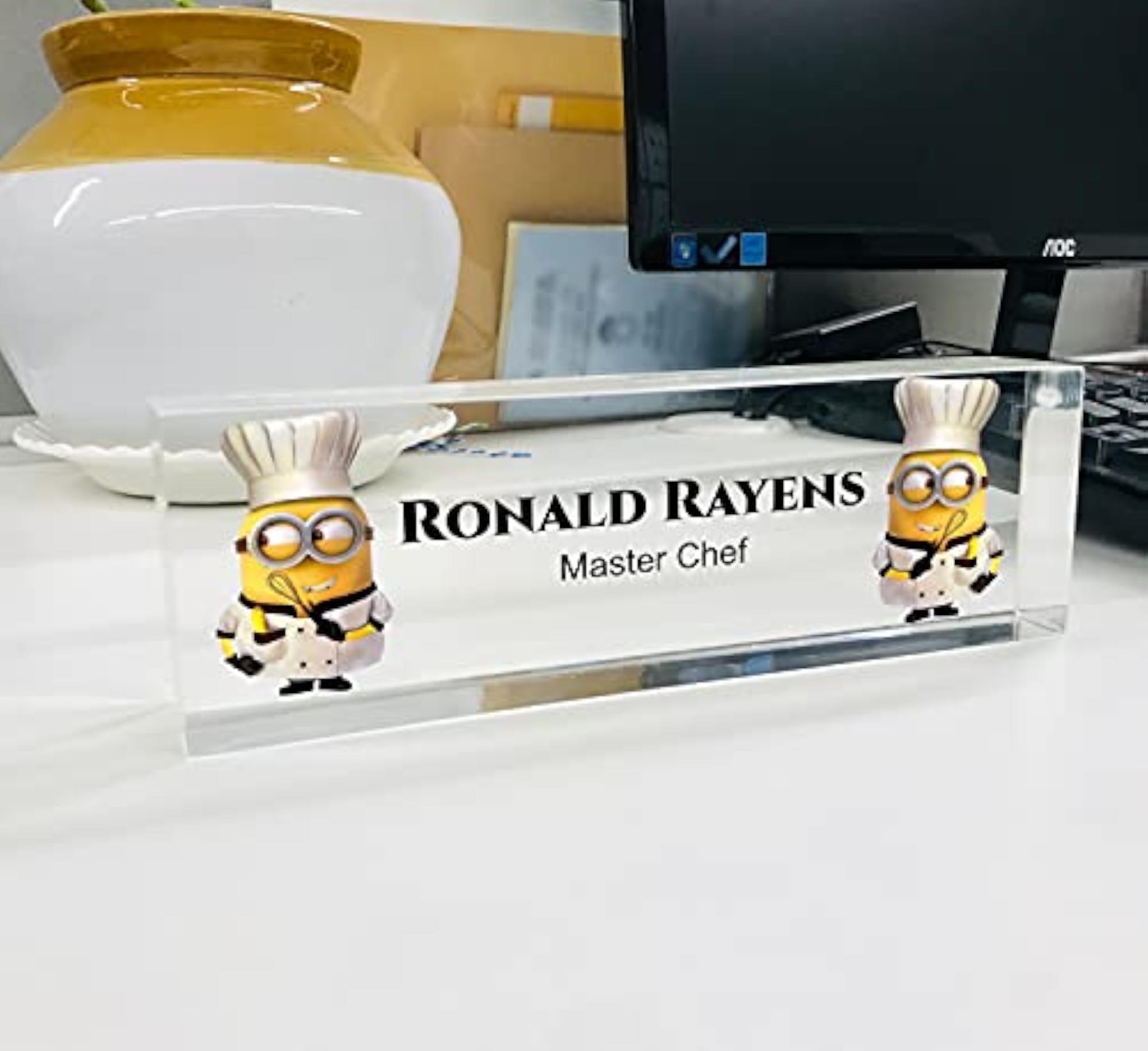 Acrylic Name Plates for Chef, Custom Kitchen Decor